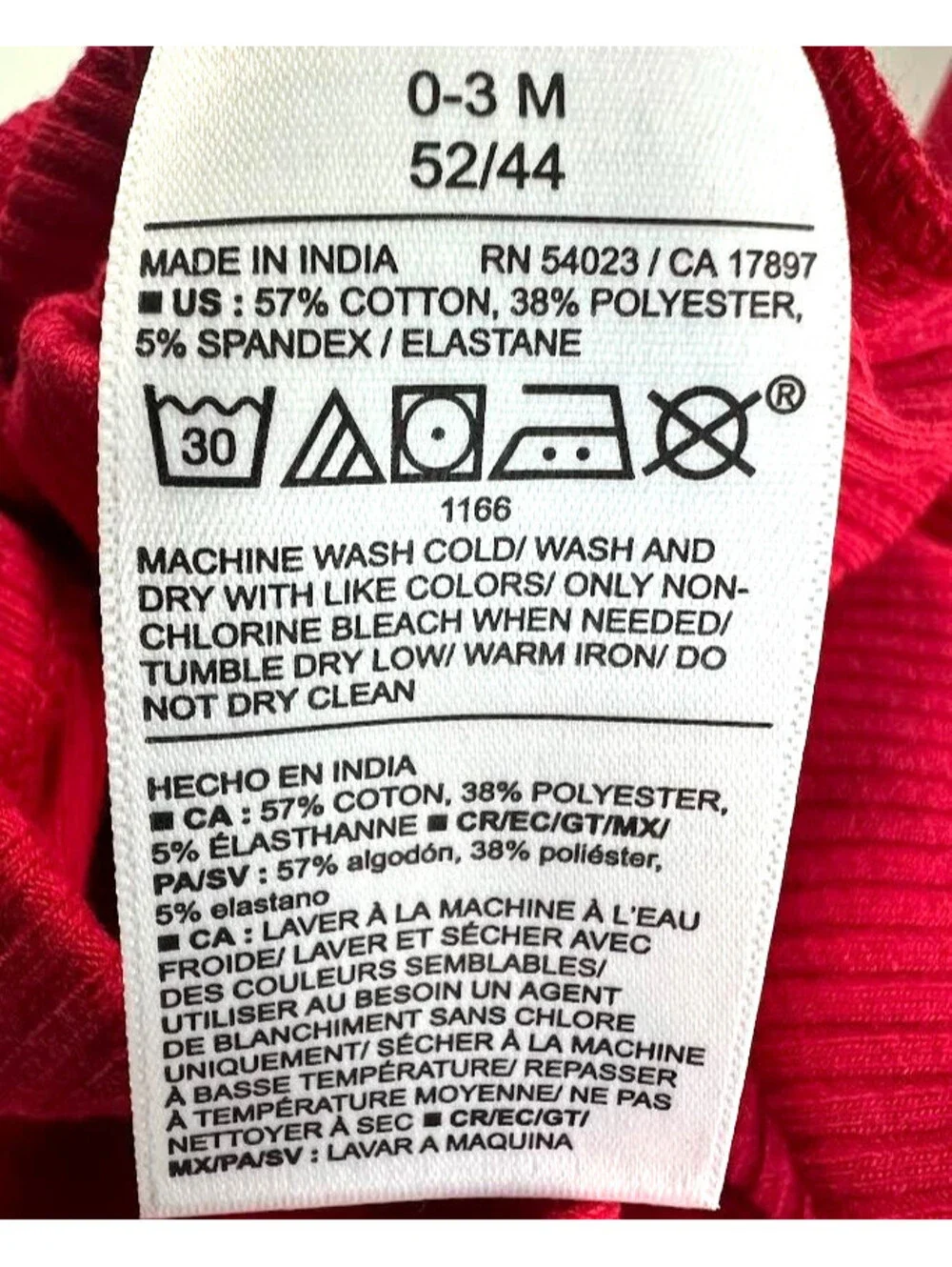 Old Navy Red Bodysuit-Size 0-3 Months, Long Sleeved, Unisex, Ribbed, NWT